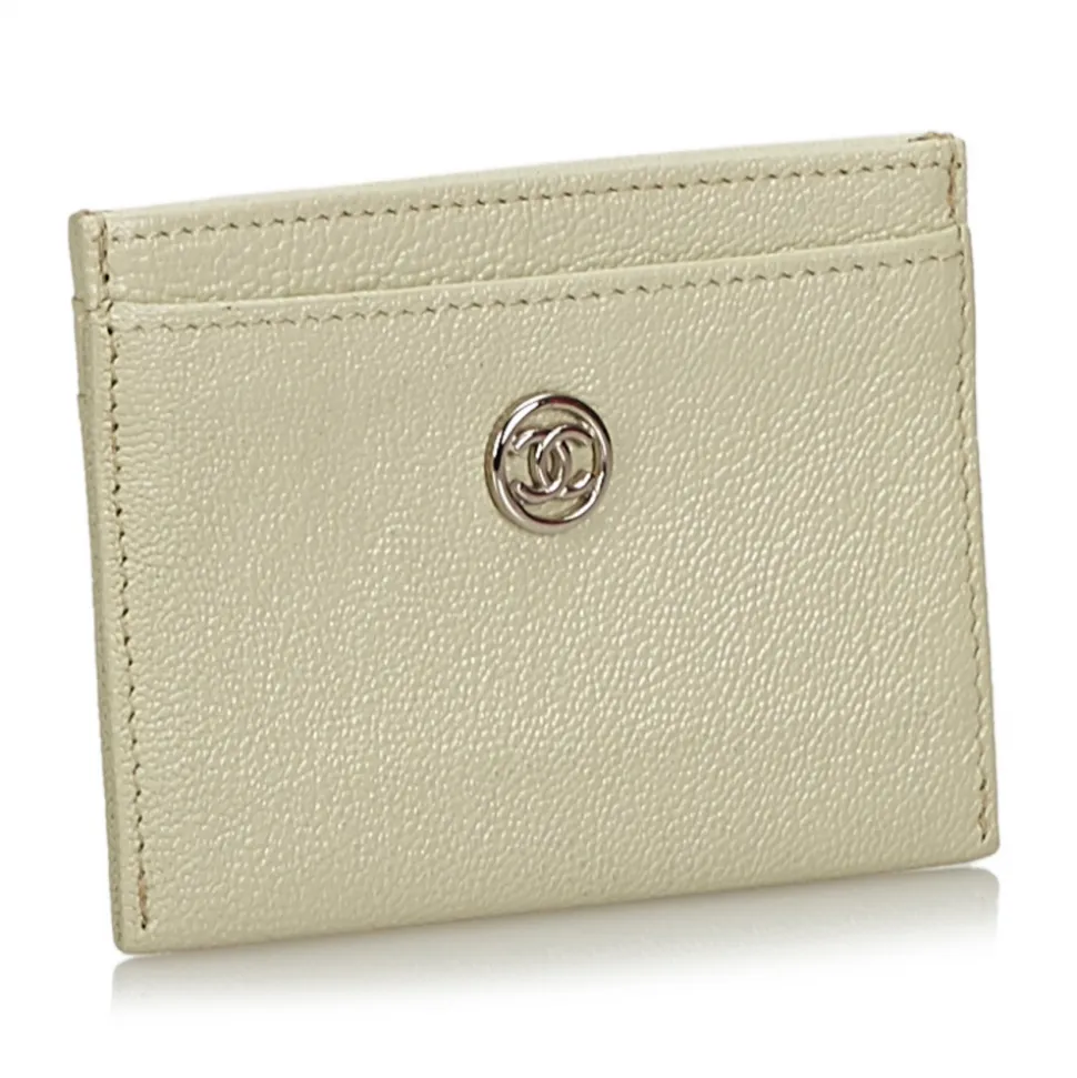 Chanel Vintage - Leather Card Holder - White - Leather Wallett - Luxury High Quality - Avvenice