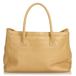 Chanel Vintage - Leather Cerf Tote Bag - Brown Beige - Leather Handbag - Luxury High Quality - Avvenice