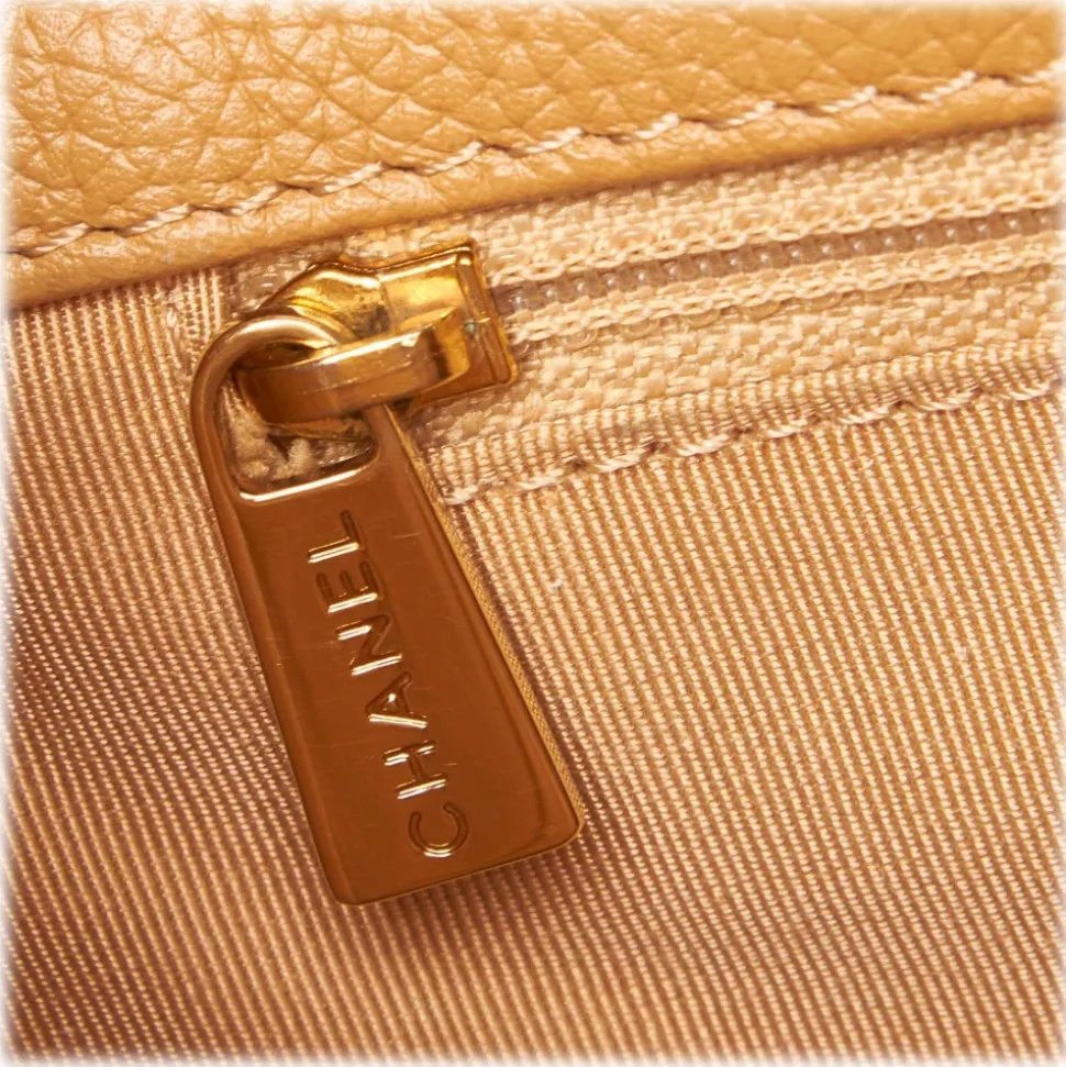 Chanel Vintage - Leather Cerf Tote Bag - Brown Beige - Leather Handbag - Luxury High Quality - Avvenice