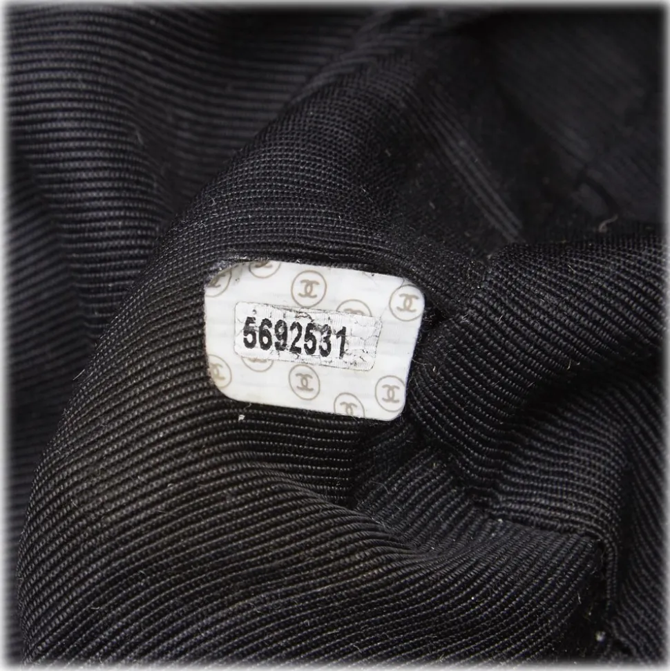 Chanel Vintage - Leather Patchwork Tote Bag - Black - Leather Handbag - Luxury High Quality - Avvenice