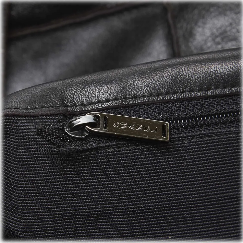 Chanel Vintage - Leather Patchwork Tote Bag - Black - Leather Handbag - Luxury High Quality - Avvenice