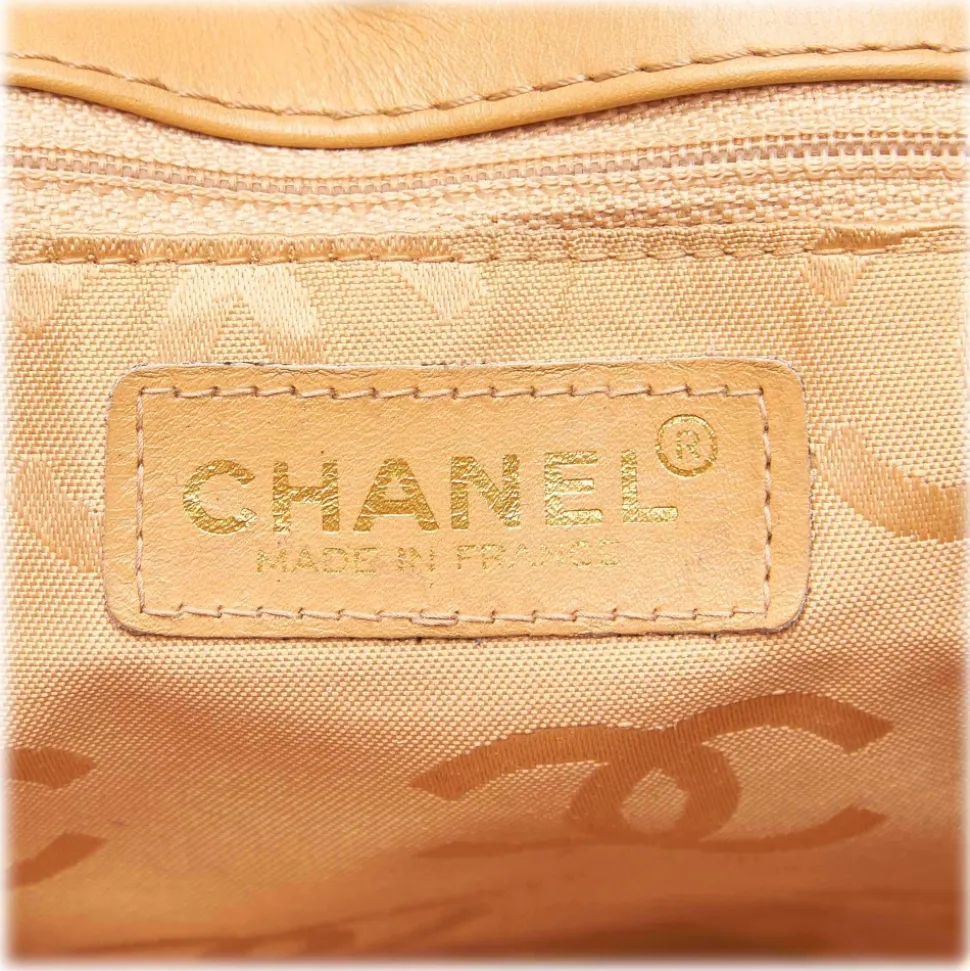 Chanel Vintage - Leather Surpique Handbag Bag - Brown - Leather Handbag - Luxury High Quality - Avvenice