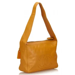 Chanel Vintage - Leather Shoulder Bag - Orange - Leather Handbag - Luxury High Quality - Avvenice