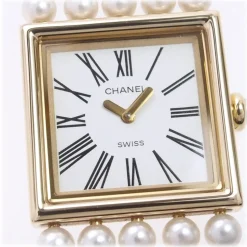 Chanel Vintage - Mademoiselle Pearl Watch - White Pearl & Yellow Gold - Pearl Watch Chanel - High quality Luxury - Avvenice