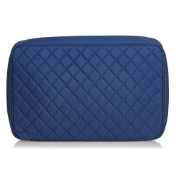 Chanel Vintage - Matelasse Laptop Bag - Blue Navy - Canvar Handbag - Luxury High Quality - Avvenice