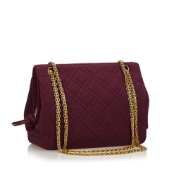 Chanel Vintage - Matelasse Wool Shoulder Bag - Red - Leather and Wool Handbag - Luxury High Quality - Avvenice