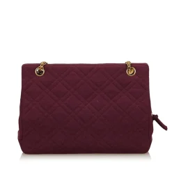 Chanel Vintage - Matelasse Wool Shoulder Bag - Red - Leather and Wool Handbag - Luxury High Quality - Avvenice