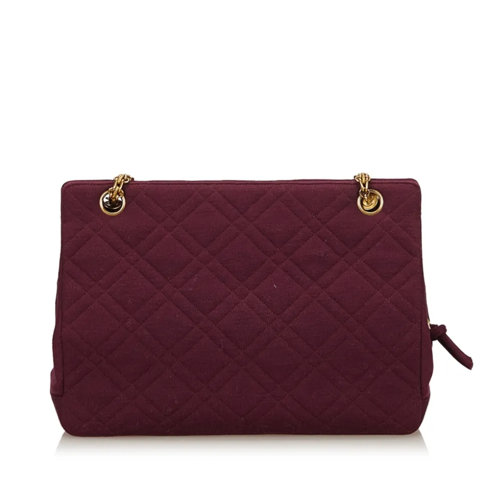 Chanel Vintage - Matelasse Wool Shoulder Bag - Red - Leather and Wool Handbag - Luxury High Quality - Avvenice