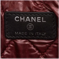 Chanel Vintage - Matelasse Nylon Handbag Bag - Black - Canvas Handbag - Luxury High Quality - Avvenice