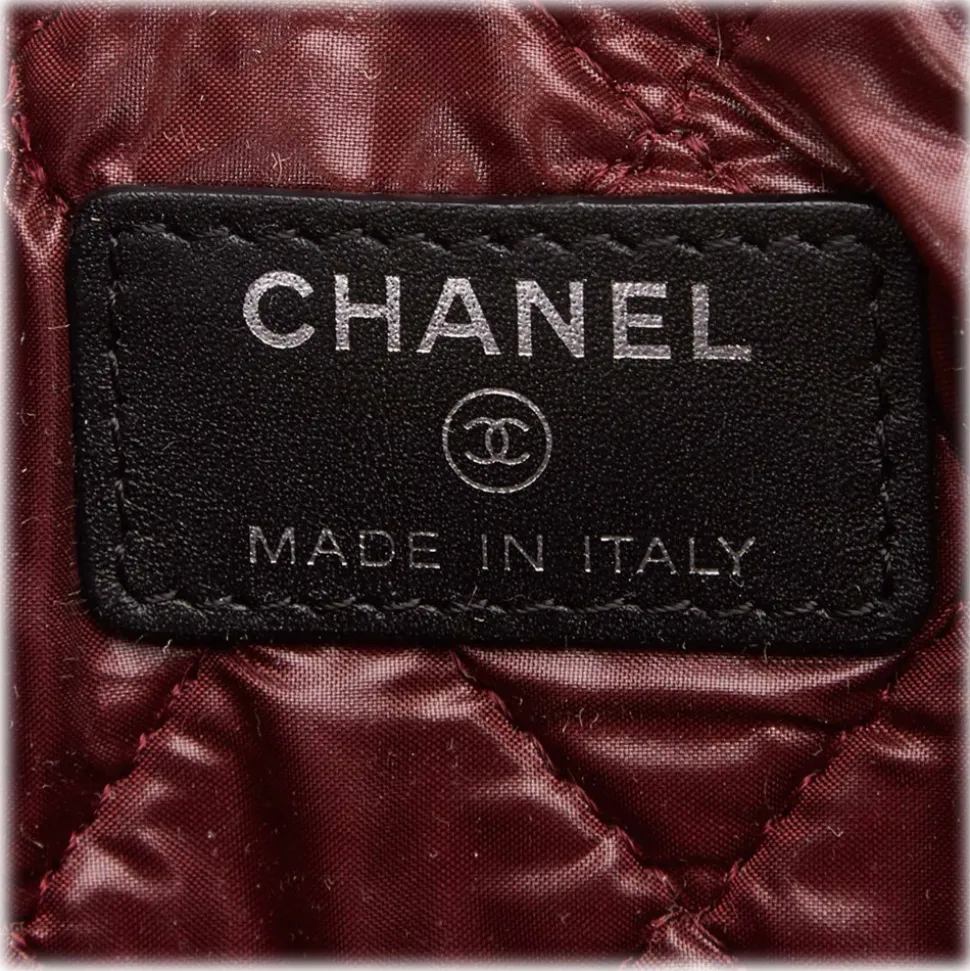 Chanel Vintage - Matelasse Nylon Handbag Bag - Black - Canvas Handbag - Luxury High Quality - Avvenice