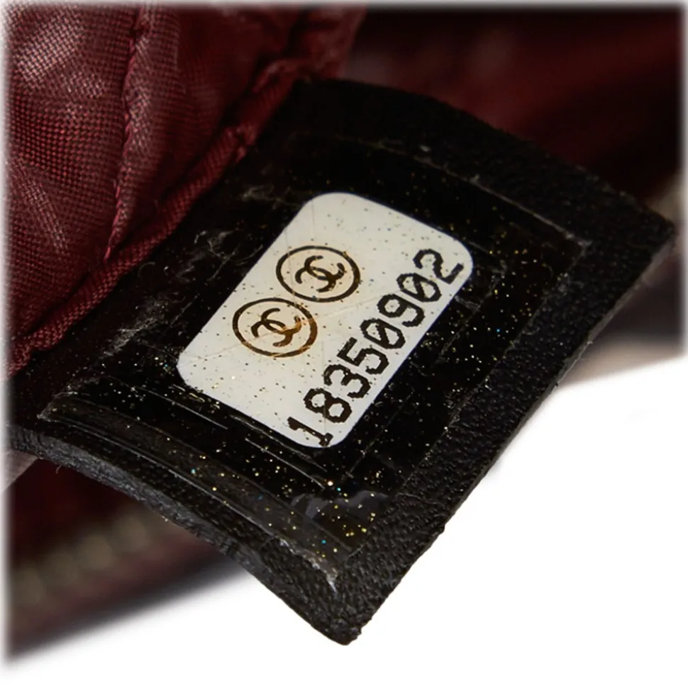 Chanel Vintage - Matelasse Nylon Handbag Bag - Black - Canvas Handbag - Luxury High Quality - Avvenice