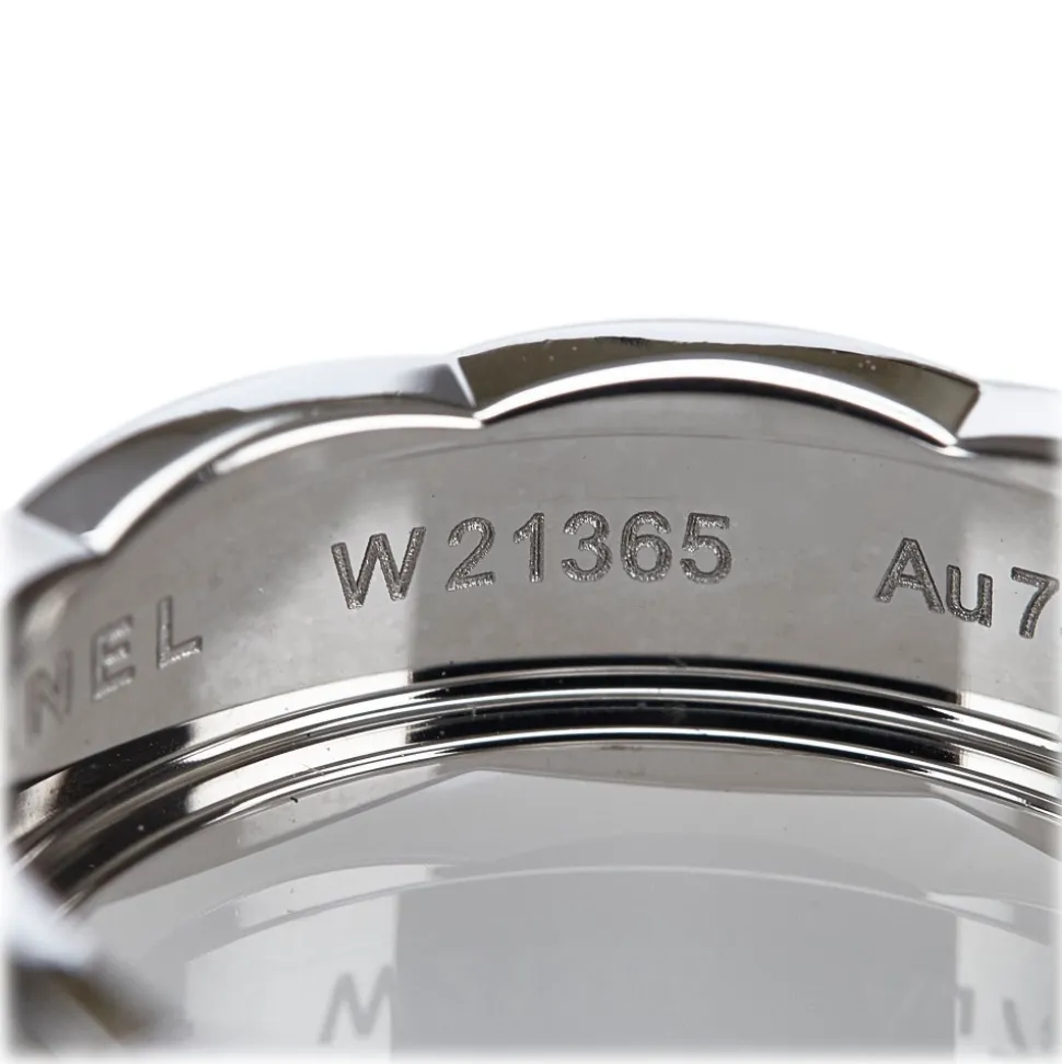 Chanel Vintage - Matelasse Ring - White Gold - Gold Ring Chanel - Luxury High Quality - Avvenice