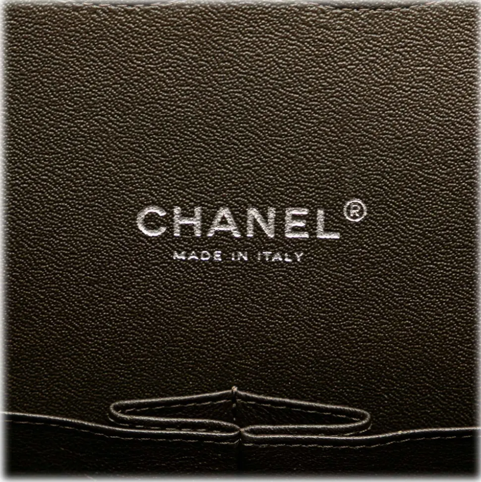 Chanel Vintage - Maxi Classic Lambskin Double Flap - Black - Leather and Lambskin Handbag - Luxury High Quality - Avvenice