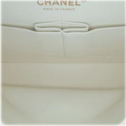 Chanel Vintage - Medium Bi-Stripe Classic Lambskin Double Flap - White - Leather and Lambskin Handbag - Luxury High Quality - Avvenice