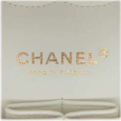 Chanel Vintage - Medium Bi-Stripe Classic Lambskin Double Flap - White - Leather and Lambskin Handbag - Luxury High Quality - Avvenice