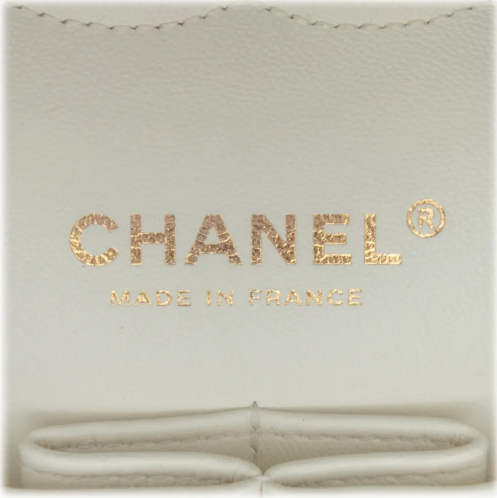 Chanel Vintage - Medium Bi-Stripe Classic Lambskin Double Flap - White - Leather and Lambskin Handbag - Luxury High Quality - Avvenice