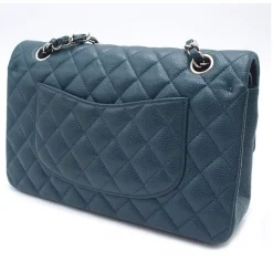 Chanel Vintage - Medium Classic Caviar Double Flap - Blue - Leather and Lambskin Handbag - Luxury High Quality - Avvenice