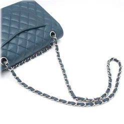 Chanel Vintage - Medium Classic Caviar Double Flap - Blue - Leather and Lambskin Handbag - Luxury High Quality - Avvenice