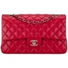 Chanel Vintage - Medium Classic Lambskin Double Flap - Red - Leather and Lambskin Handbag - Luxury High Quality - Avvenice