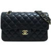 Chanel Vintage - Medium Classic Lambskin Double Flap - Blue - Leather and Lambskin Handbag - Luxury High Quality - Avvenice