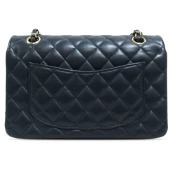 Chanel Vintage - Medium Classic Lambskin Double Flap - Blue - Leather and Lambskin Handbag - Luxury High Quality - Avvenice