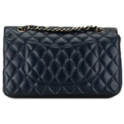 Chanel Vintage - Medium Classic Caviar Double Flap - Blue - Leather and Lambskin Handbag - Luxury High Quality - Avvenice