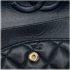 Chanel Vintage - Medium Classic Caviar Double Flap - Blue - Leather and Lambskin Handbag - Luxury High Quality - Avvenice