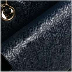 Chanel Vintage - Medium Classic Caviar Double Flap - Blue - Leather and Lambskin Handbag - Luxury High Quality - Avvenice