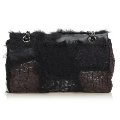 Chanel Vintage - Medium Patchwork Flap Bag - Black - Leather and Lambskin Handbag - Luxury High Quality - Avvenice
