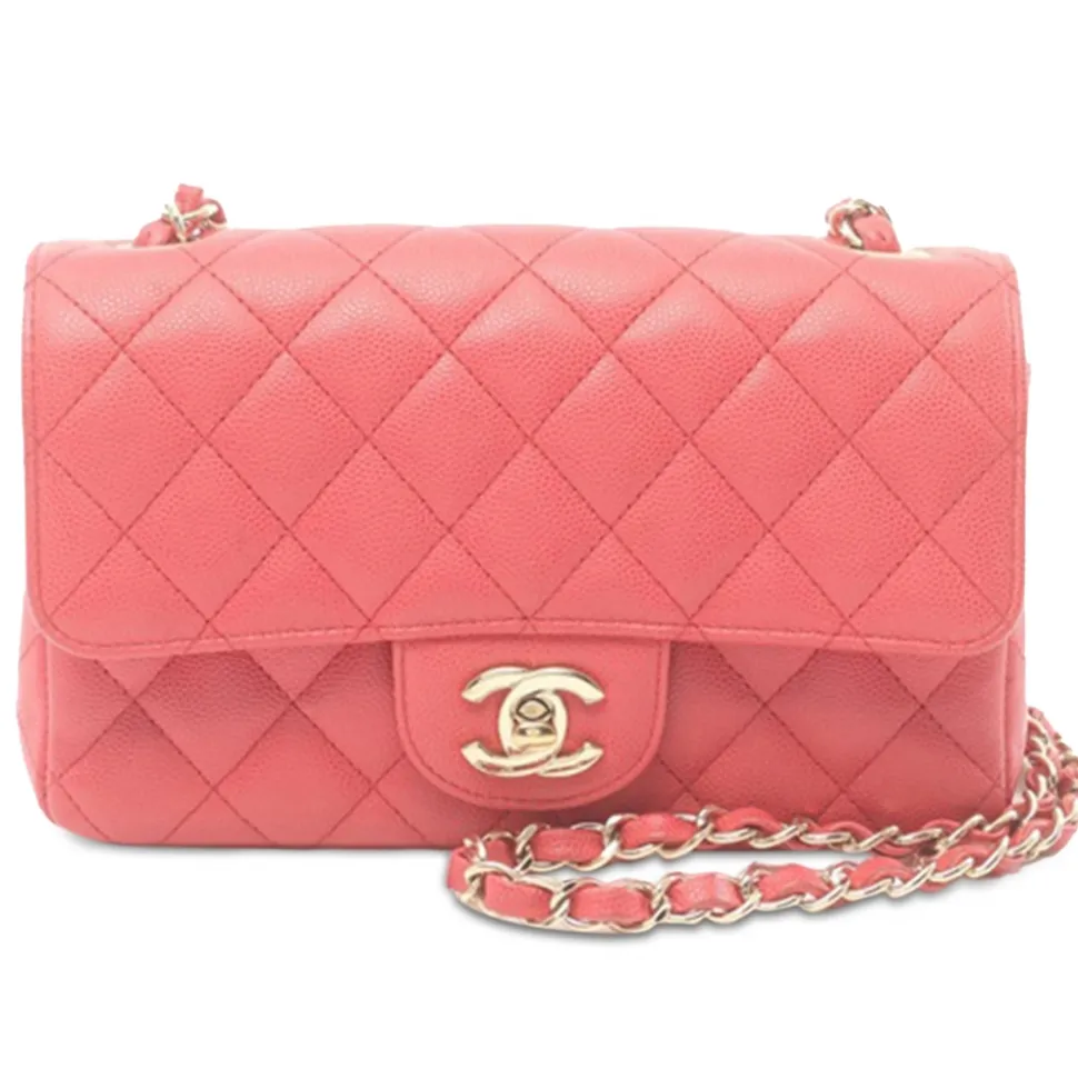 Chanel Vintage - Mini Rectangular Classic Caviar Single Flap - Pink - Leather and Lambskin Handbag - Luxury High Quality - Avvenice