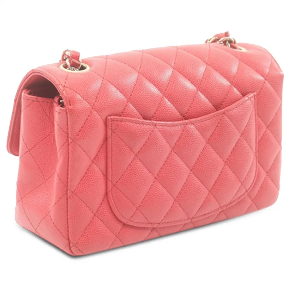 Chanel Vintage - Mini Rectangular Classic Caviar Single Flap - Pink - Leather and Lambskin Handbag - Luxury High Quality - Avvenice