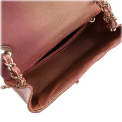 Chanel Vintage - Mini Square Ombre Iridescent Lambskin Flap - Pink - Leather and Lambskin Handbag - Luxury High Quality - Avvenice