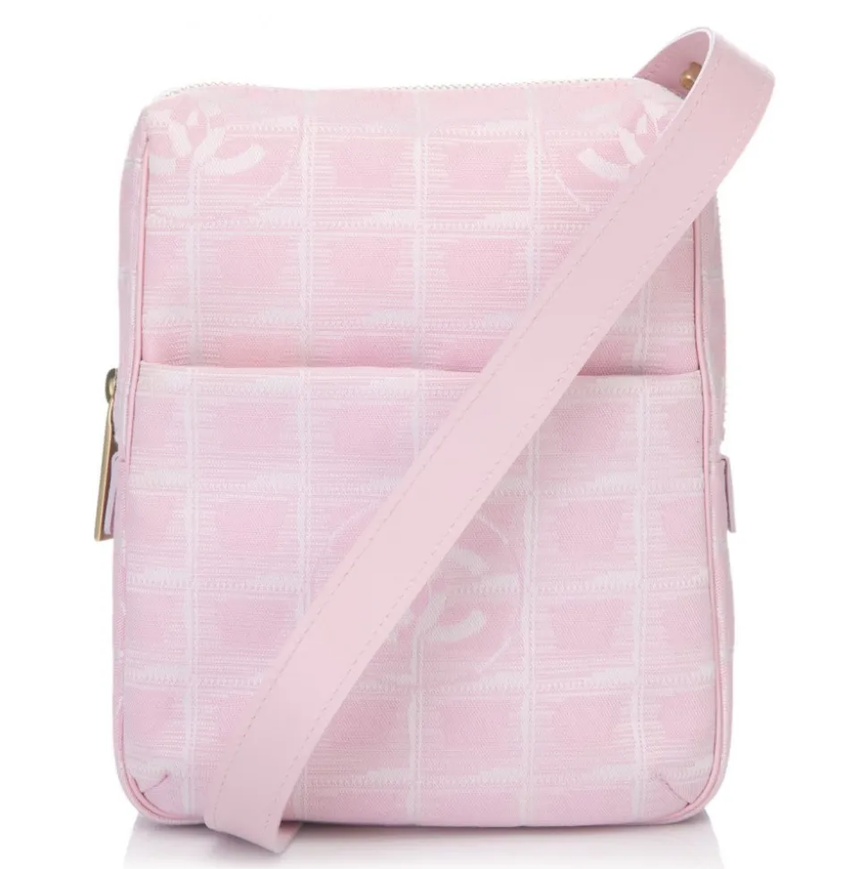 Chanel Vintage - New Travel Line Shoulder Bag - Pink - Canvas Handbag - Luxury High Quality - Avvenice