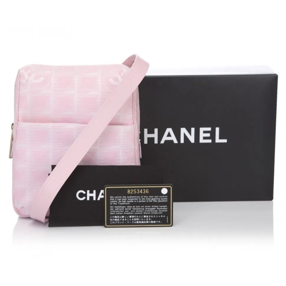 Chanel Vintage - New Travel Line Shoulder Bag - Pink - Canvas Handbag - Luxury High Quality - Avvenice