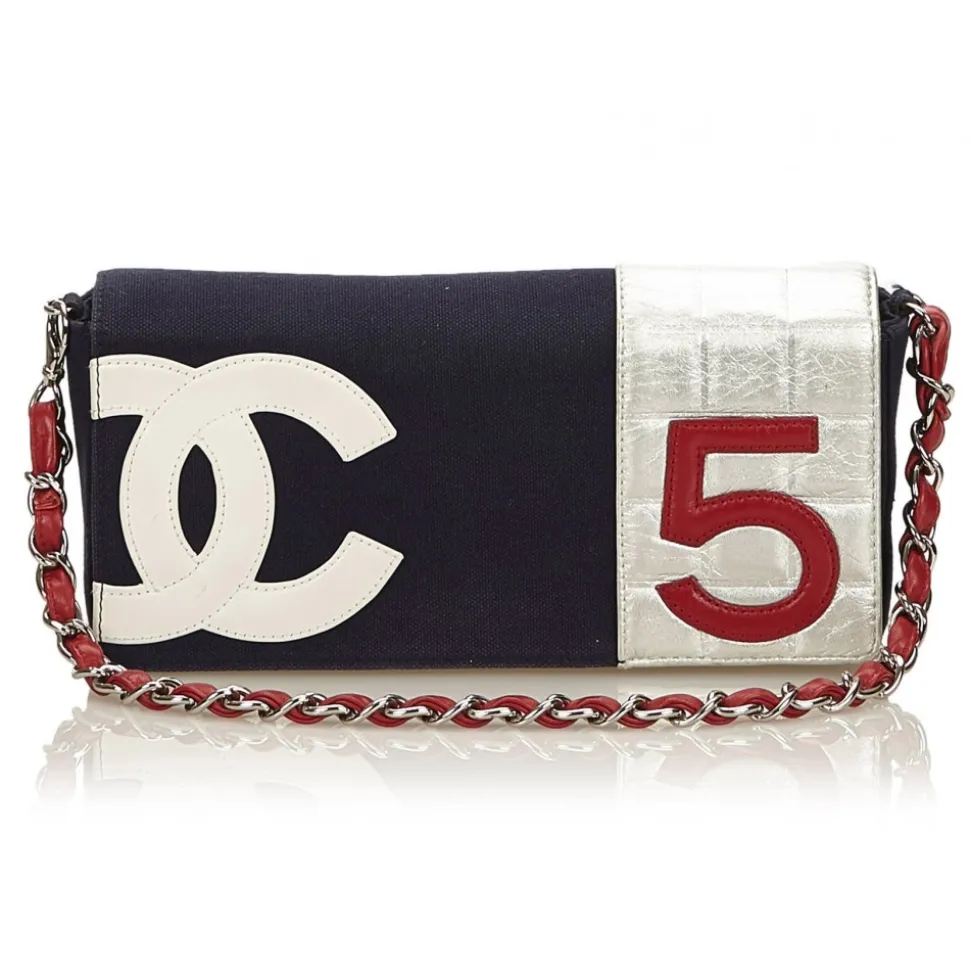 Chanel Vintage - No. 5 Chain Bag - White Ivory - Leather and Canvas Handbag - Luxury High Quality - Avvenice