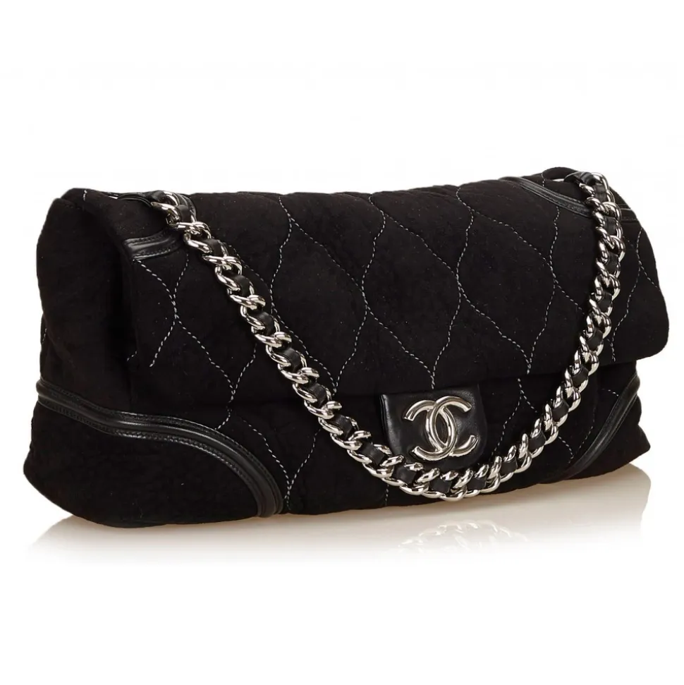 Chanel Vintage - Nubuck Leather Flap Bag - Black - Nubuck Leather Handbag - Luxury High Quality - Avvenice