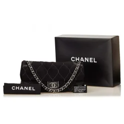 Chanel Vintage - Nubuck Leather Flap Bag - Black - Nubuck Leather Handbag - Luxury High Quality - Avvenice