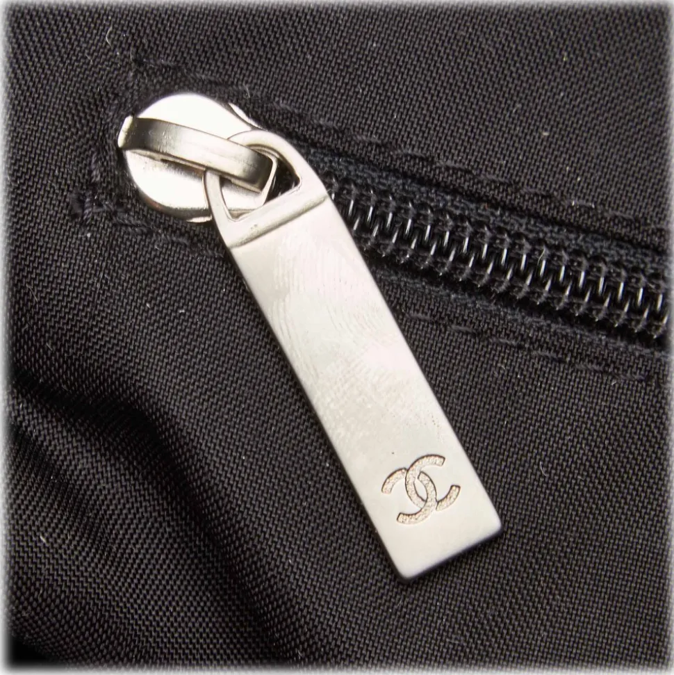 Chanel Vintage - Nylon Shoulder Bag - Brown Beige - Canvas Handbag - Luxury High Quality - Avvenice