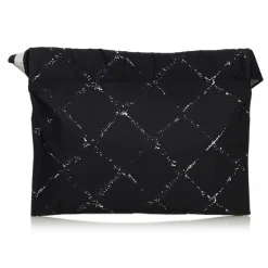 Chanel Vintage - Old Travel Line Belt Bag - Black - Canvas Handbag - Luxury High Quality - Avvenice