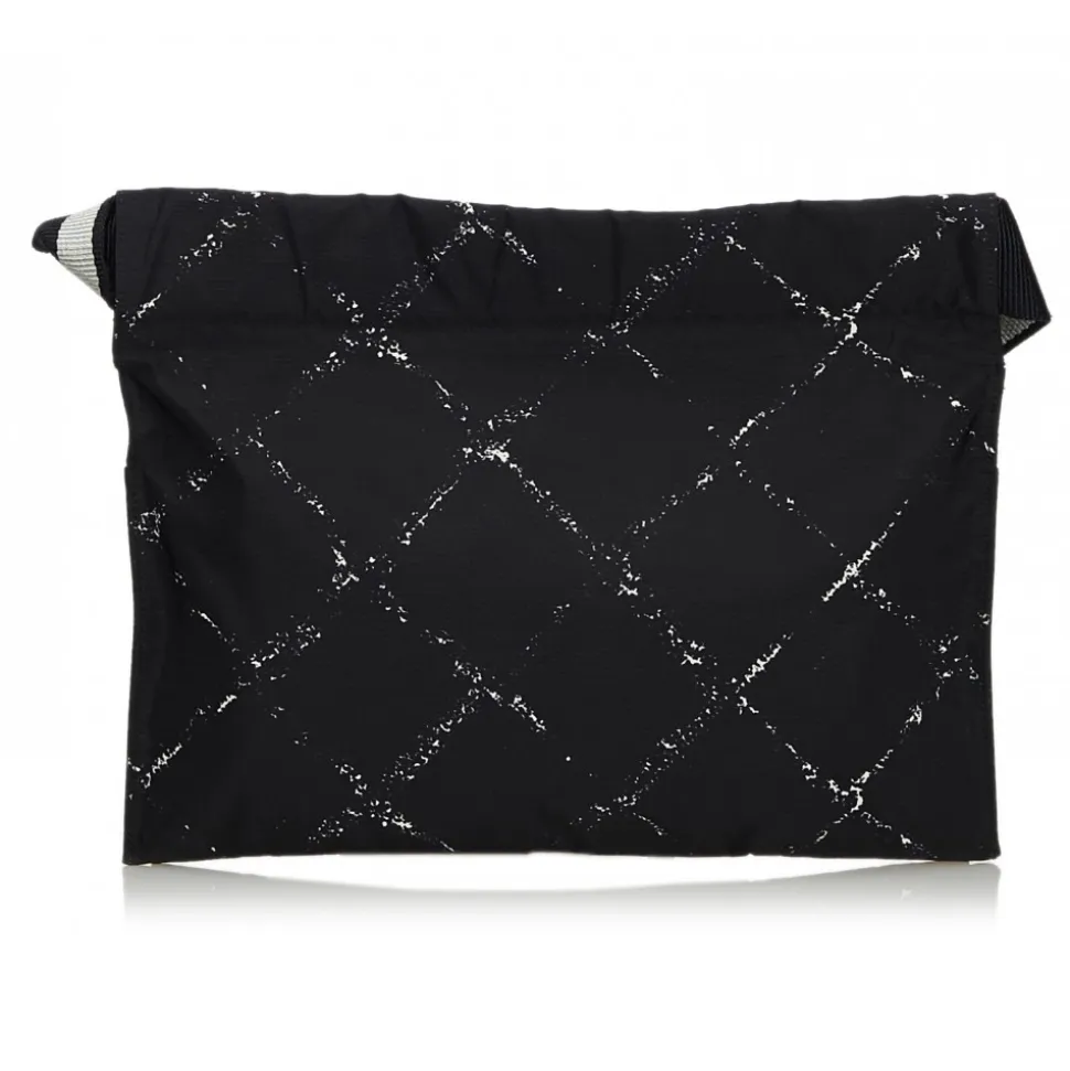 Chanel Vintage - Old Travel Line Belt Bag - Black - Canvas Handbag - Luxury High Quality - Avvenice