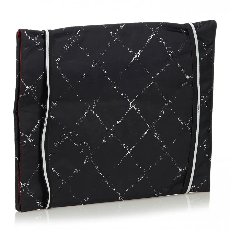 Chanel Vintage - Old Travel Line Nylon Document Case - Black - Canvar Handbag - Luxury High Quality - Avvenice