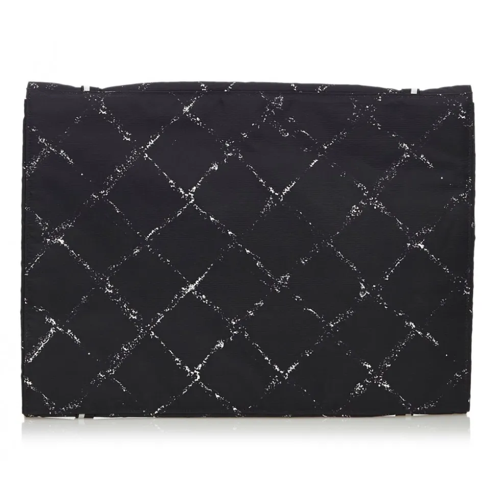 Chanel Vintage - Old Travel Line Nylon Document Case - Black - Canvar Handbag - Luxury High Quality - Avvenice