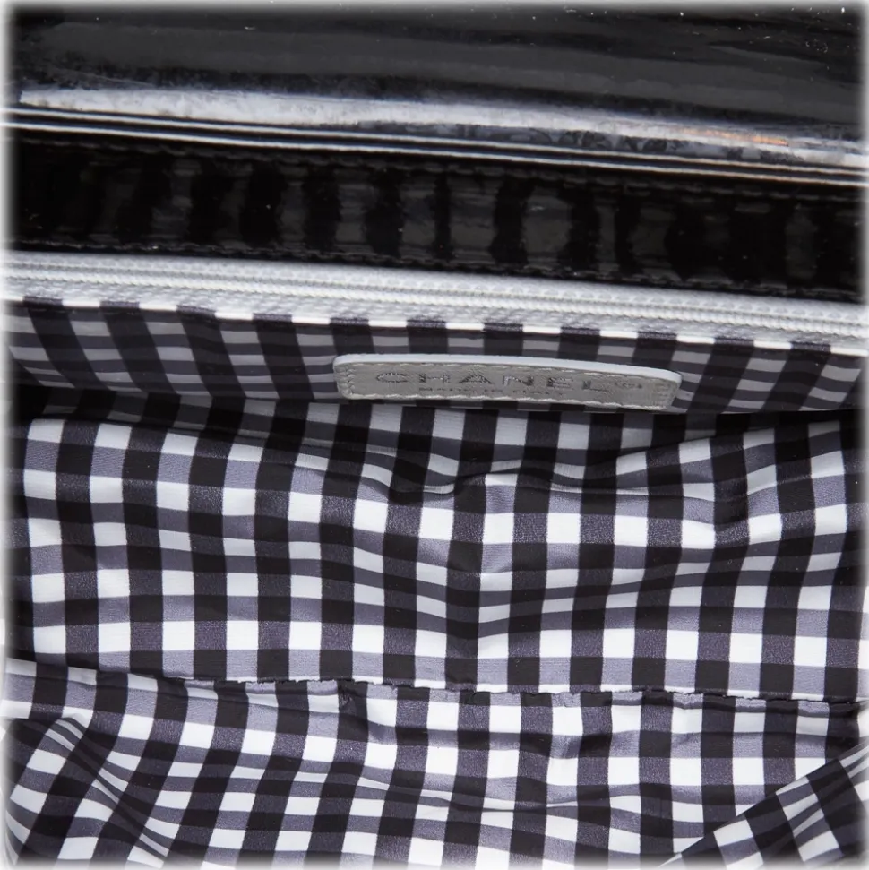 Chanel Vintage - Patent Leather Chain Bag - Black - Leather Handbag - Luxury High Quality - Avvenice