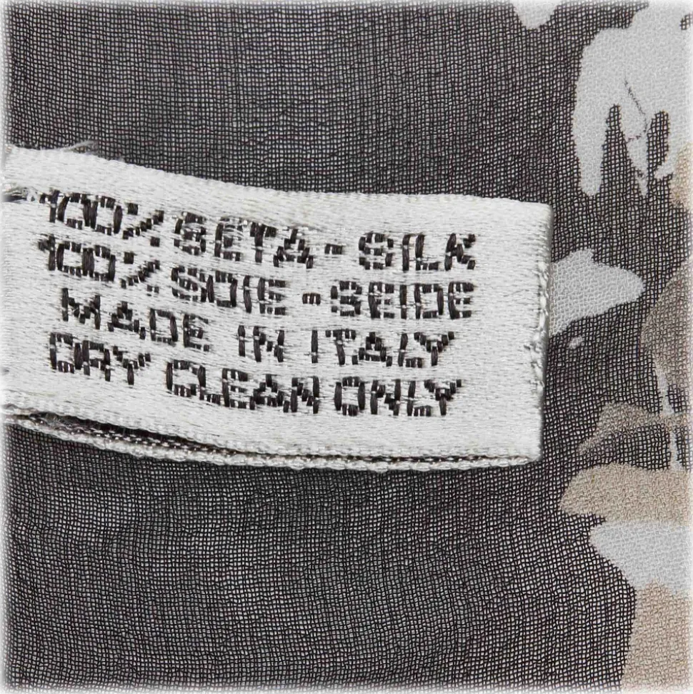 Chanel Vintage - Printed Silk Scarf - Grey Light Grey - Silk Foulard - Luxury High Quality - Avvenice