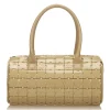 Chanel Vintage - PVC Puzzle Block Handbag Bag - Brown Beige - Leather and PVC Handbag - Luxury High Quality - Avvenice