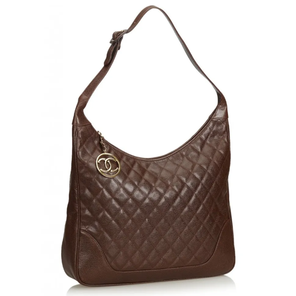 Chanel Vintage - Quilted Caviar Leather Shoulder Bag - Brown - Caviar Leather Handbag - Luxury High Quality - Avvenice