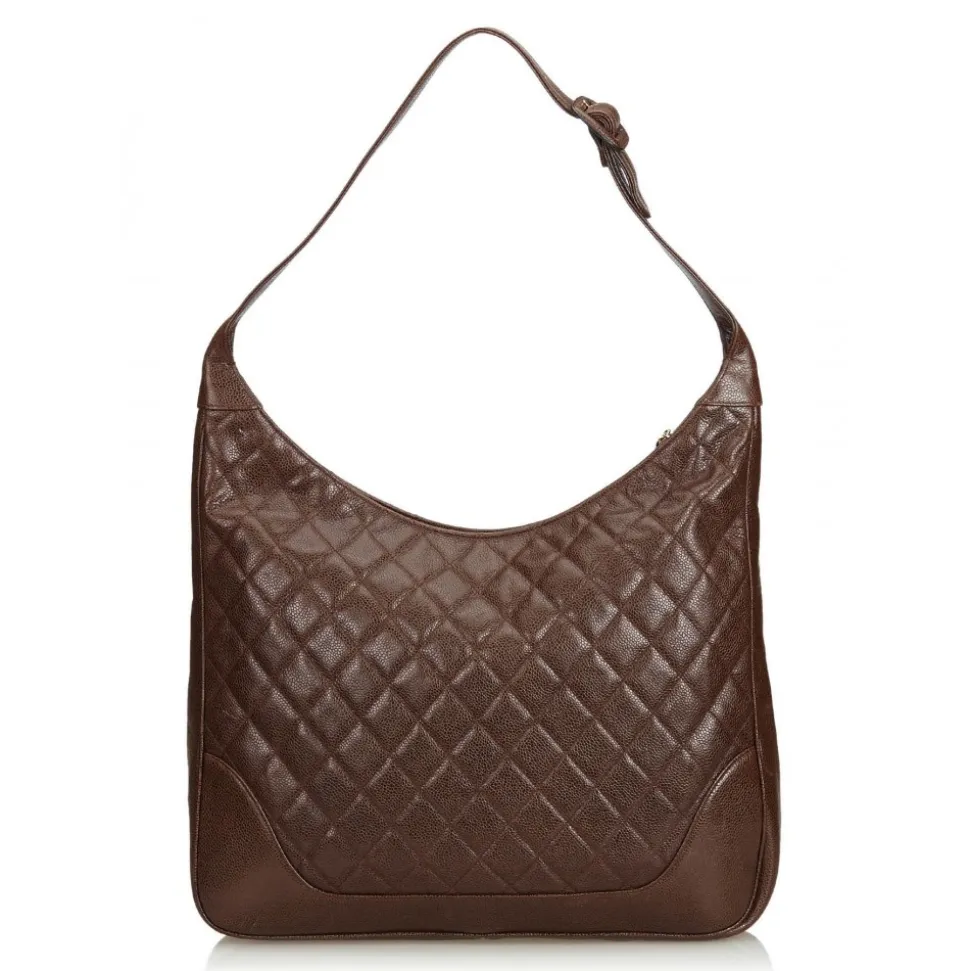 Chanel Vintage - Quilted Caviar Leather Shoulder Bag - Brown - Caviar Leather Handbag - Luxury High Quality - Avvenice