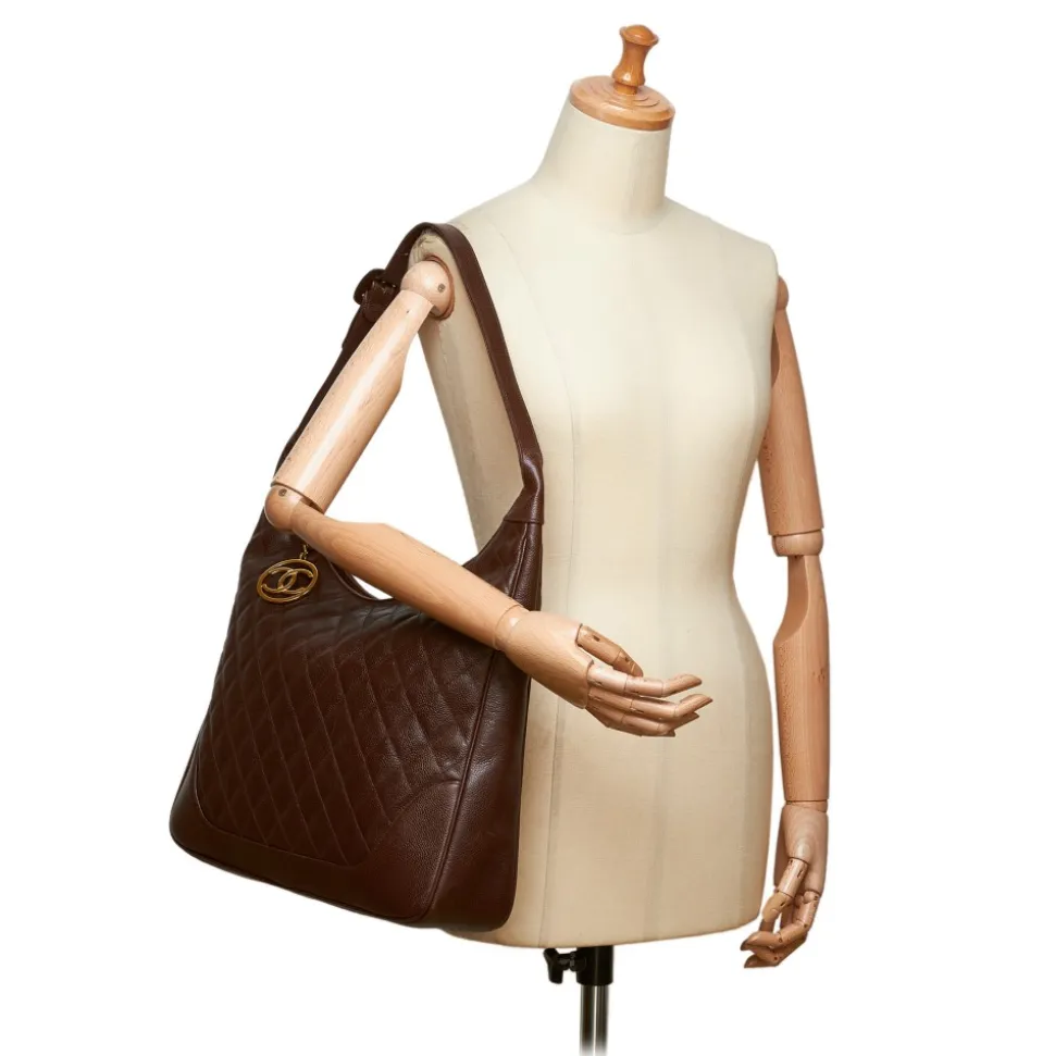 Chanel Vintage - Quilted Caviar Leather Shoulder Bag - Brown - Caviar Leather Handbag - Luxury High Quality - Avvenice