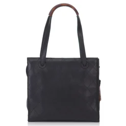 Chanel Vintage - Quilted Matalesse Leather Handbag - Black - Caviar Leather Handbag - Luxury High Quality - Avvenice