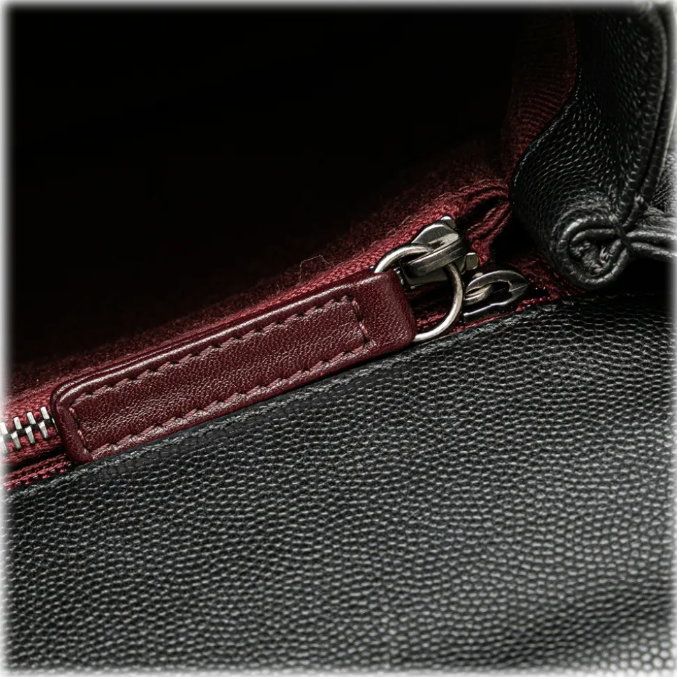 Chanel Vintage - Small Caviar Coco Top Handle Bag - Black - Leather and Lambskin Handbag - Luxury High Quality - Avvenice